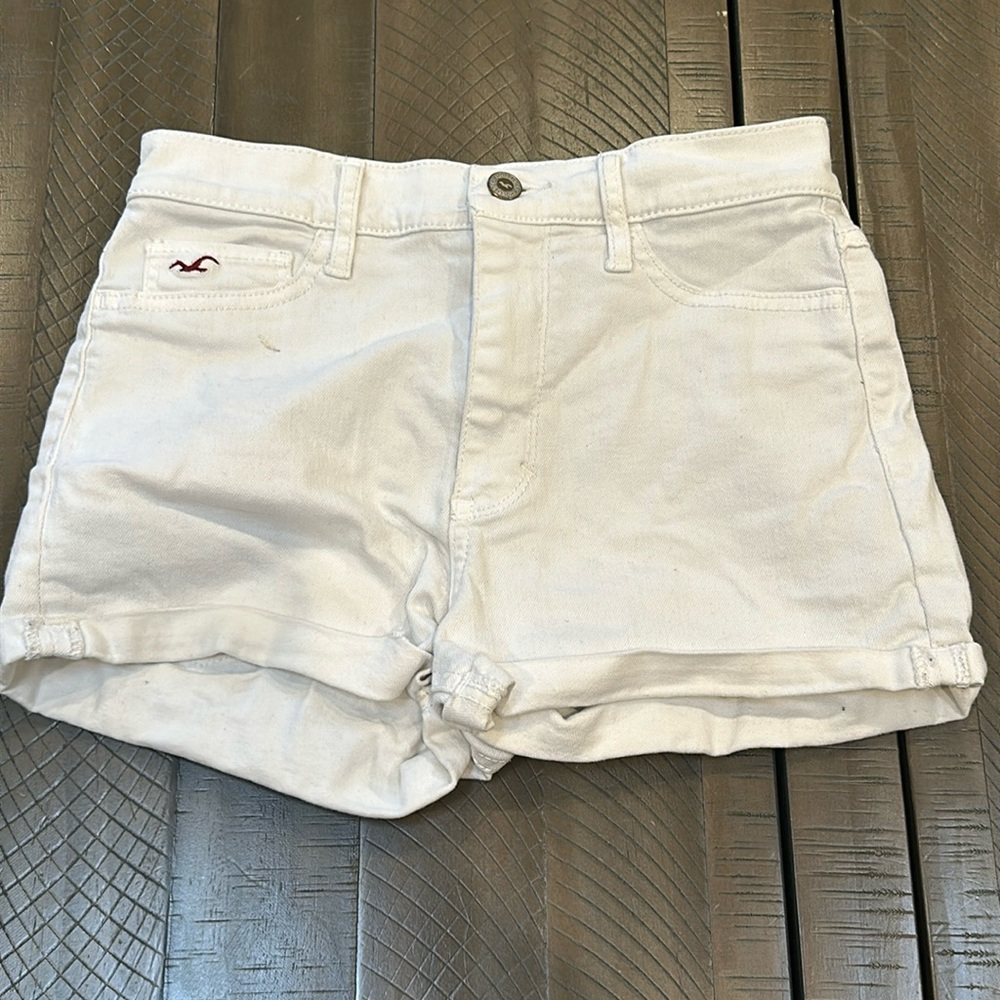 Hollister white shorts